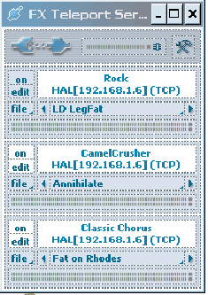 FX Teleport affiche la chane des VST